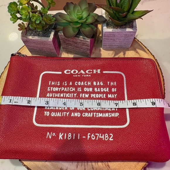 Coach Red Pouch ❤️🤍 - Picture 4 of 5